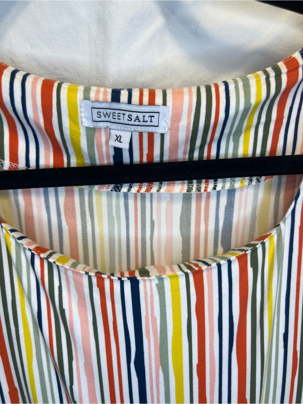 Striped Tiered Maxi Dress in Multi-Color XL - Picture 3 of 8